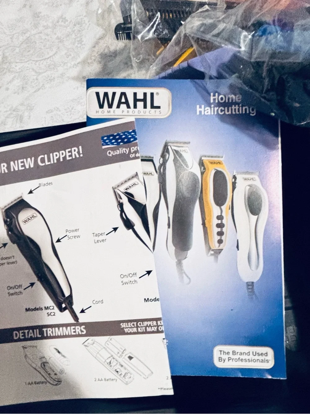 Wahl Black and White Corded Men's Hair Clipper with Color Guide